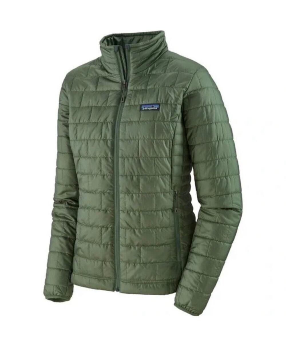 Patagonia Jacket Womens Small Nano Puff Camp Green Full Zip Gorpcore Granola
